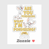 Pinky en Brain | Denk je na? Sticker (Vel)