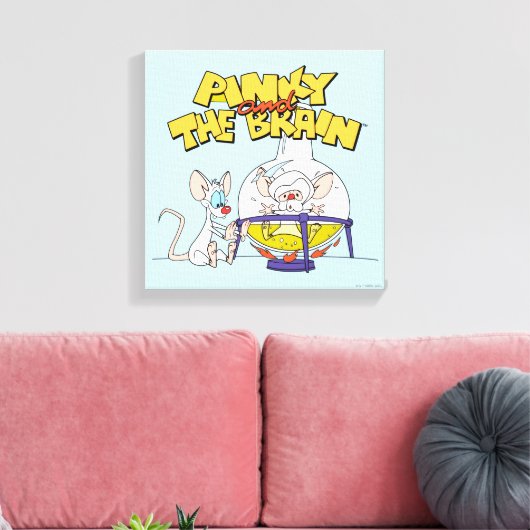 Pinky en Brain | Laboratoriumwetenschap Canvas Afdruk (Insitu (Woonkamer))