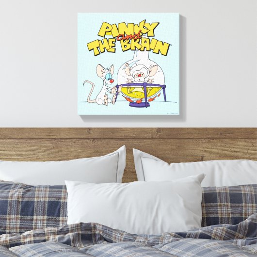 Pinky en Brain | Laboratoriumwetenschap Canvas Afdruk (Insitu (Slaapkamer))