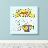 Pinky en Brain | Laboratoriumwetenschap Canvas Afdruk (Insitu (Houten vloer))