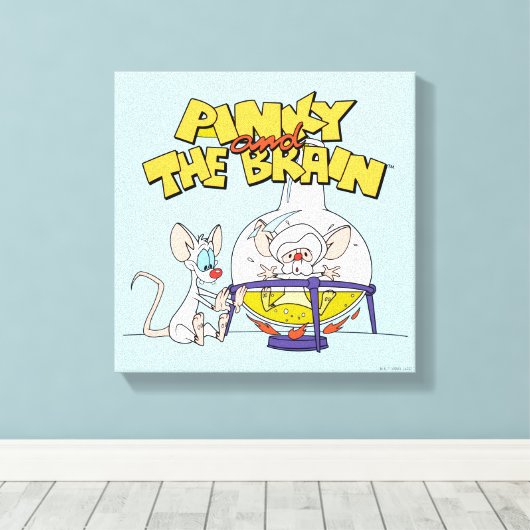Pinky en Brain | Laboratoriumwetenschap Canvas Afdruk (Insitu (Houten vloer))