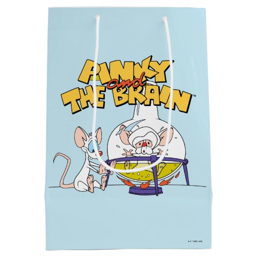 Pinky en Brain | Laboratoriumwetenschap Medium Cadeauzakje (Achterkant)