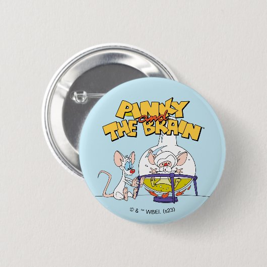 Pinky en Brain | Laboratoriumwetenschap Ronde Button 5,7 Cm (Voorkant /achterkant)