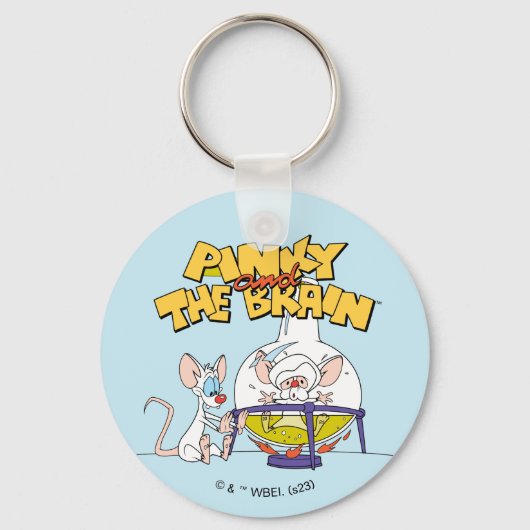 Pinky en Brain | Laboratoriumwetenschap Sleutelhanger (Voorkant)