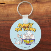 Pinky en Brain | Laboratoriumwetenschap Sleutelhanger (Voorkant)