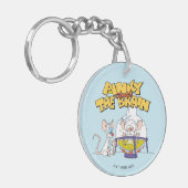 Pinky en Brain | Laboratoriumwetenschap Sleutelhanger (Voorkant Links)