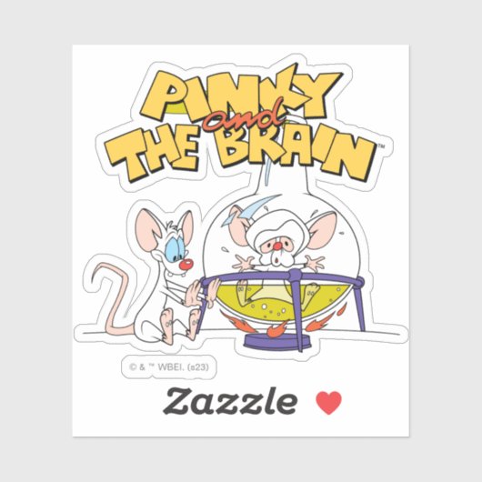 Pinky en Brain | Laboratoriumwetenschap Sticker (Vel)