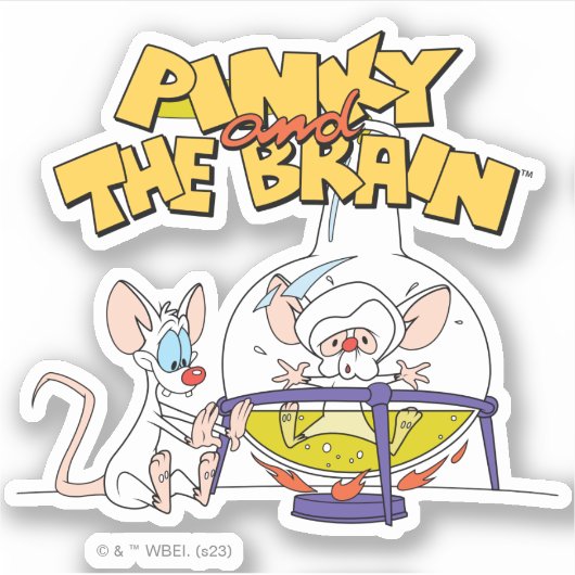 Pinky en Brain | Laboratoriumwetenschap Sticker (Voorkant)