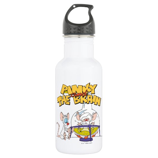 Pinky en Brain | Laboratoriumwetenschap Waterfles (Voorkant)