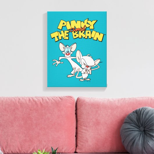 Pinky en Brain | LOGO SHOW Canvas Afdruk (Insitu (Woonkamer))