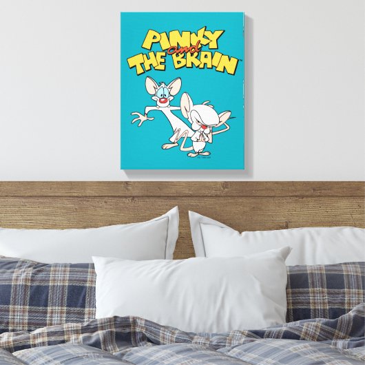 Pinky en Brain | LOGO SHOW Canvas Afdruk (Insitu (Slaapkamer))