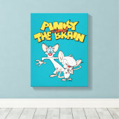 Pinky en Brain | LOGO SHOW Canvas Afdruk (Insitu (Houten vloer))
