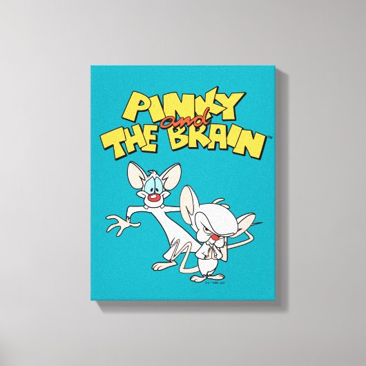 Pinky en Brain | LOGO SHOW Canvas Afdruk (Voorkant)
