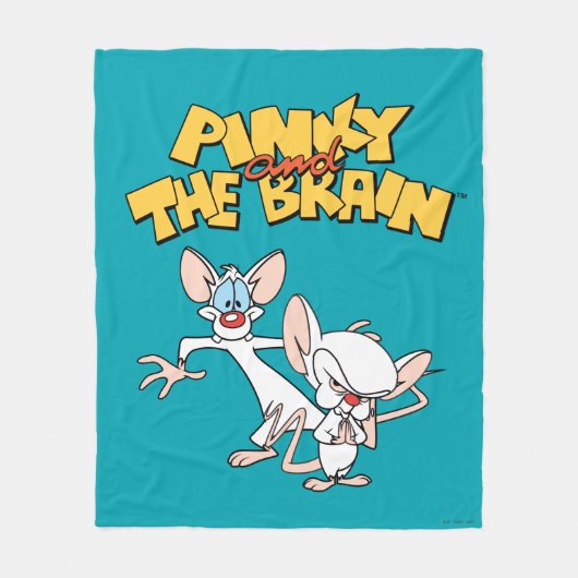 Pinky en Brain | LOGO SHOW Fleece Deken (Voorkant)