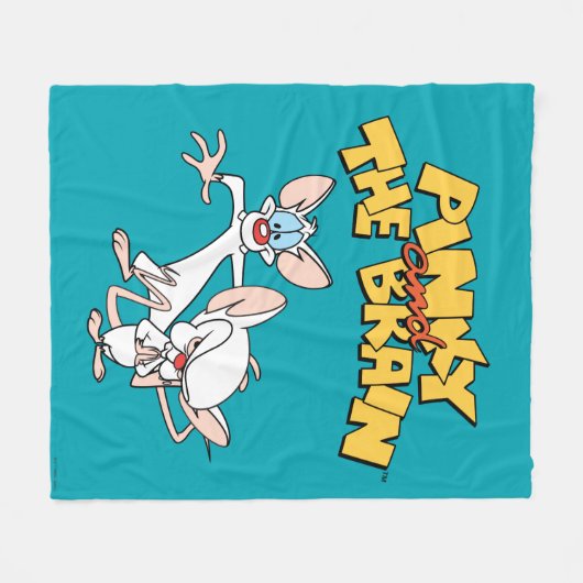 Pinky en Brain | LOGO SHOW Fleece Deken (Voorkant (Horizontaal))