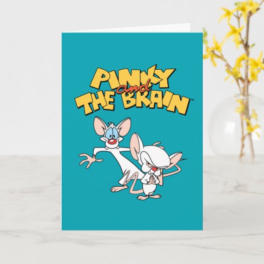 Pinky en Brain | LOGO SHOW Kaart (Gele Bloem)