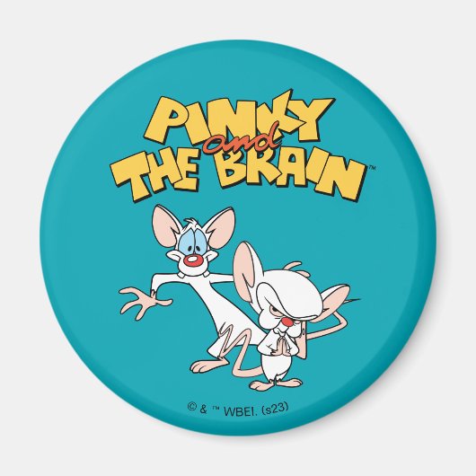 Pinky en Brain | LOGO SHOW Magneet (Voorkant)