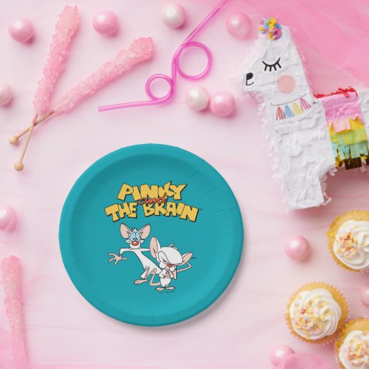 Pinky en Brain | LOGO SHOW Papieren Bordje (Feest)