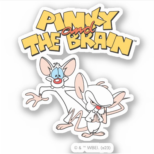 Pinky en Brain | LOGO SHOW Sticker (Voorkant)