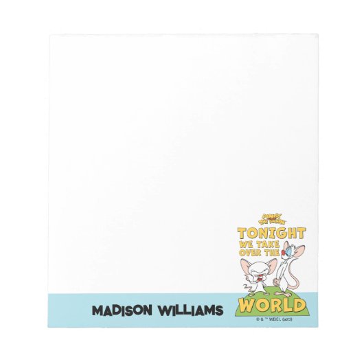 Pinky en Brain | Overname van de wereld Notitieblok (Voorkant)