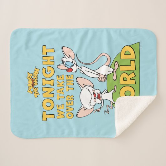 Pinky en Brain | Overname van de wereld Sherpa Deken (Voorkant (horizontaal))