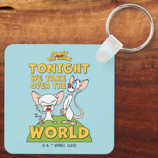 Pinky en Brain | Overname van de wereld Sleutelhanger (Achterkant)
