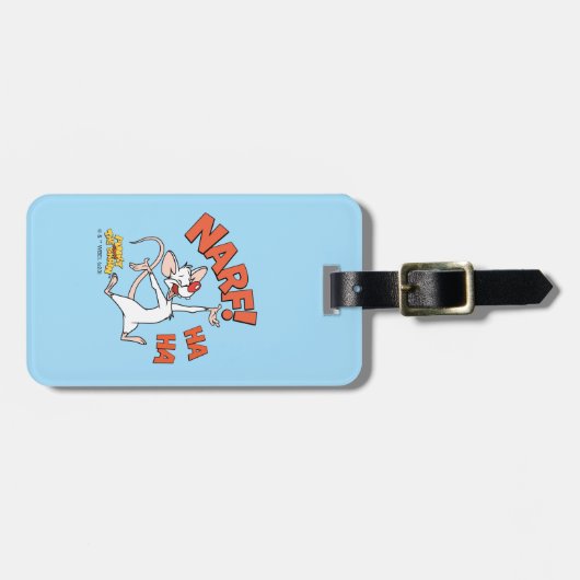 Pinky en Brain | Pinky "Narf" Bagagelabel (Voorkant horizontaal)
