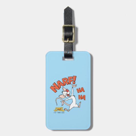 Pinky en Brain | Pinky "Narf" Bagagelabel (Voorkant verticaal)