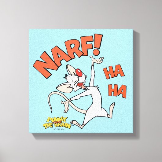 Pinky en Brain | Pinky "Narf" Canvas Afdruk (Voorkant)