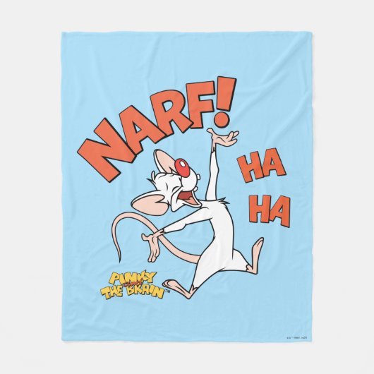 Pinky en Brain | Pinky "Narf" Fleece Deken (Voorkant)