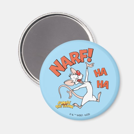 Pinky en Brain | Pinky "Narf" Magneet (Voorkant / Achterkant)