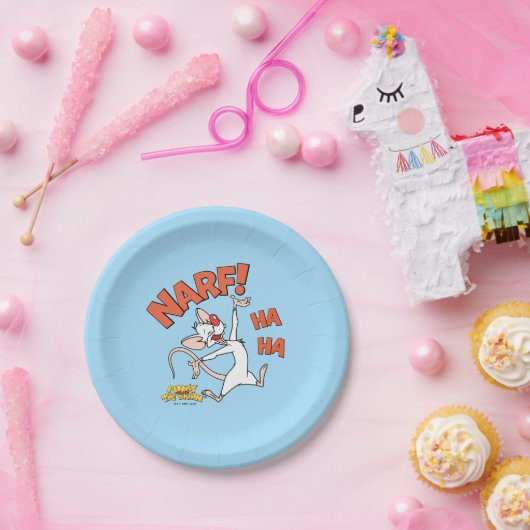 Pinky en Brain | Pinky "Narf" Papieren Bordje (Feest)