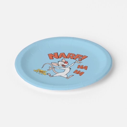 Pinky en Brain | Pinky "Narf" Papieren Bordje (Gekanteld)