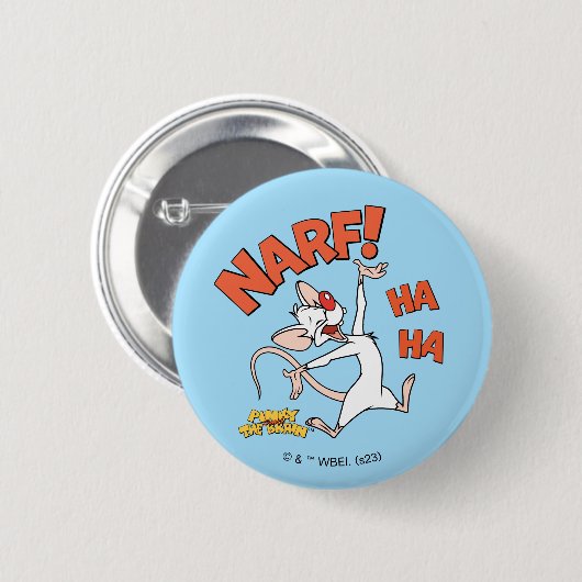 Pinky en Brain | Pinky "Narf" Ronde Button 5,7 Cm (Voorkant /achterkant)
