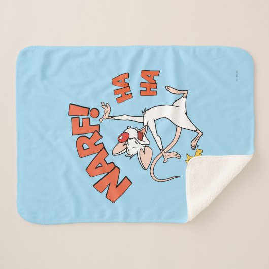 Pinky en Brain | Pinky "Narf" Sherpa Deken (Voorkant (horizontaal))
