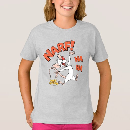 Pinky en Brain | Pinky "Narf" T-shirt (Voorkant)