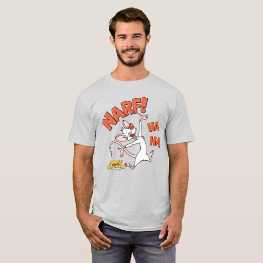 Pinky en Brain | Pinky "Narf" T-shirt (Voorkant volledig)