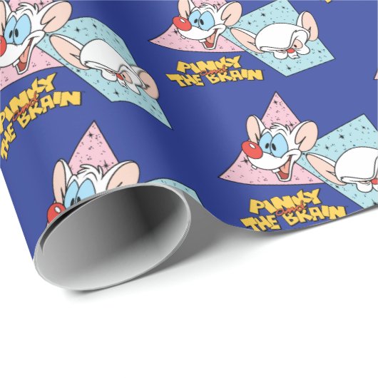 Pinky en Brain | Retro-tekenafbeeldingen Cadeaupapier (Rol Hoek)