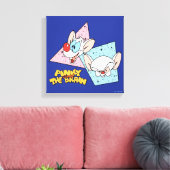 Pinky en Brain | Retro-tekenafbeeldingen Canvas Afdruk (Insitu (Woonkamer))