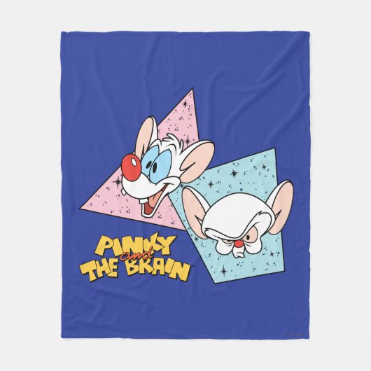 Pinky en Brain | Retro-tekenafbeeldingen Fleece Deken (Voorkant)