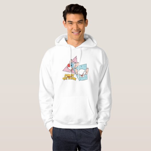 Pinky en Brain | Retro-tekenafbeeldingen Hoodie (Voorkant volledig)