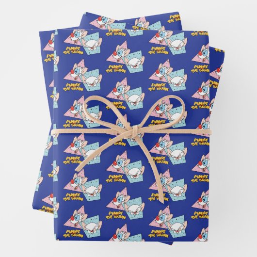 Pinky en Brain | Retro-tekenafbeeldingen Inpakpapier Vel (In situ)