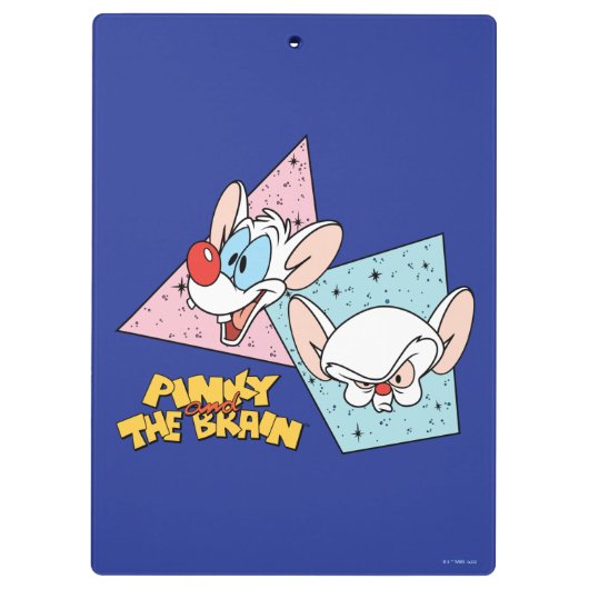 Pinky en Brain | Retro-tekenafbeeldingen Klembord (Achterkant)