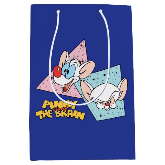 Pinky en Brain | Retro-tekenafbeeldingen Medium Cadeauzakje (Voorkant)