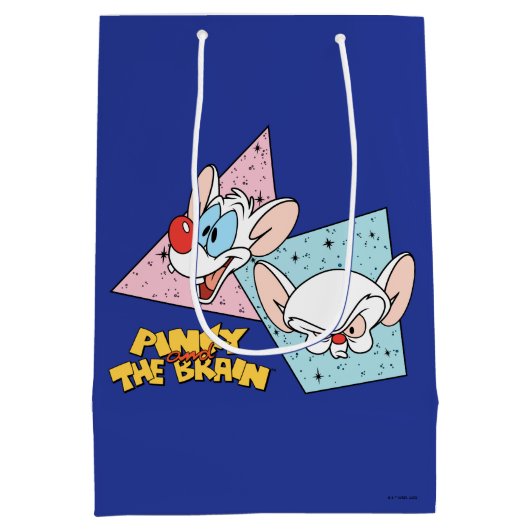 Pinky en Brain | Retro-tekenafbeeldingen Medium Cadeauzakje (Achterkant)