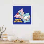 Pinky en Brain | Retro-tekenafbeeldingen Poster (Keuken)