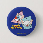 Pinky en Brain | Retro-tekenafbeeldingen Ronde Button 5,7 Cm (Voorkant)