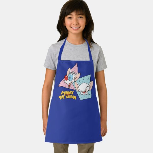 Pinky en Brain | Retro-tekenafbeeldingen Schort (Insitu)