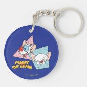 Pinky en Brain | Retro-tekenafbeeldingen Sleutelhanger (Achterkant)