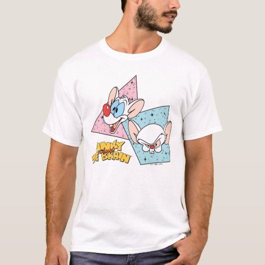 Pinky en Brain | Retro-tekenafbeeldingen T-shirt (Voorkant)